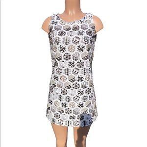 Club Monaco Sequin Detail White Sheath Dress size 2